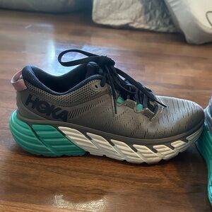 Hoka Gaviota 3 Gray and Turquoise Athletic Shoes Size 7.5